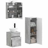 Bathroom Furniture Set 4 pcs Concrete Grey 3407458