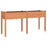 Planter with Liner Brown 161x45x76 cm Solid Wood Fir 364237