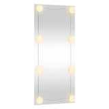 Wall Mirror with LED Lights 50x100 cm Glass Rectangle 3189157