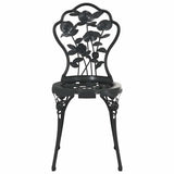 Bistro Set Black Cast Aluminium, Cast Iron Medium 317739