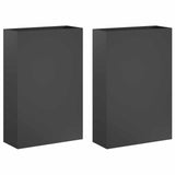 Garden Planter 2 pcs Anthracite 50 x 20 x 75 cm 8005461