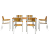 Garden Dining Set 7 pcs Brown Solid acacia wood 3334792