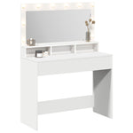 ZNTS White Dressing Table with LED Lights - 100x41x135 cm 865100