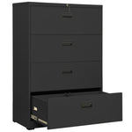 ZNTS Filing Cabinet Anthracite 90x46x134 cm Steel 336297