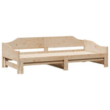Daybed with Trundle without Mattress 80x200 cm Solid Wood 850902