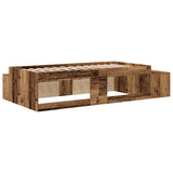 Storage Bed Frame with Storage Old Wood 90 cm Engineered Wood 3335587