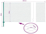 144616 Wire Mesh Fence with Posts Steel 25x1,5 m Green