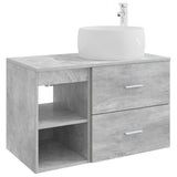 Bathroom Furniture Set 2 pcs Concrete Grey Engineered Wood 3403923
