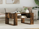 Coffee Table Smoked Oak 66 x 53 x 45 cm Engineered Wood 8000104
