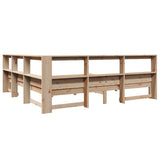 Bookcase Bed without Mattress 200x200 cm Solid Wood Pine 3324305