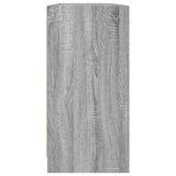 Bookcase with Doors Grey Sonoma 204x37x75 cm Engineered Wood 3206536