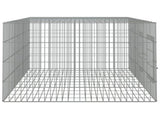 3-Panel Rabbit Cage 163x79x54 cm Galvanised Iron 171569