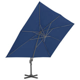 Cantilever Garden Parasol with Aluminium Pole 4x3 m Azure Blue 47003