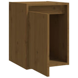 Wall Cabinets 2 pcs Honey Brown 30x30x40 cm Solid Wood Pine 813482