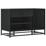 Shoe Bench Black 80x40x53.5 cm Engineered Wood and Metal 849224