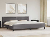 Bed Frame with LED Strip Lights Grey 180 x 200 cm Faux Leather 3415285
