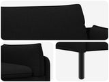 2-Seater Sofa Black 188 x 81 x 89 cm Fabric 42048601