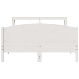 Bed Frame without Mattress White 140x190 cm Solid Wood Pine 3306232