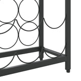 ZNTS Wine Rack for 27 Bottles Black 34x18x100 cm Wrought Iron 358365