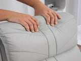 Faux Leather Massage Office Chair - Light Grey T3398P329951