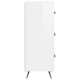 Sideboard High Gloss White 34.5x34x90 cm Engineered Wood 828574