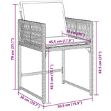 Garden Dining Set Brown, Cream White, Black 3211473