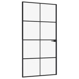 Interior Door Black 102x201.5 cm Tempered Glass&Aluminium 153665