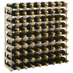 ZNTS Wine Rack for 72 Bottles Solid Pinewood 282471