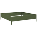 ZNTS Garden Raised Bed Olive green 100x100x26 cm Steel 851020