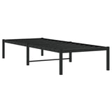 Metal Bed Frame without Mattress Black 80x200cm 373646