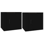 ZNTS Bedside Cabinets 2 pcs Black 50x39x47 cm 816691