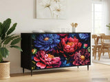 Sideboard KIEL Black Oak 102 x 33 x 76 cm Engineered Wood 8006983