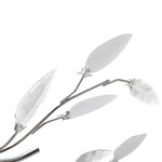 ZNTS Transparent&White Ceiling Lamp Acrylic Crystal Leaf Arms 5 E14 Bulbs 241476