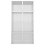 Book Cabinet/Sideboard High Gloss White 66x30x130 cm Engineered Wood 800159