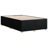 ZNTS Bed Frame without Mattress Black 120x190 cm Small Double Fabric 3284717