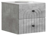 Wall-Mounted Bedside Cabinet Concrete Grey 33 x 34.5 x 40 cm 898131