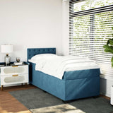 Box Spring Bed with Mattress Dark Blue 80x200 cm Velvet 3286178