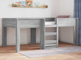 Bunk Bed for Kids Grey Sonoma 80 x 200 cm Engineered wood 3410488