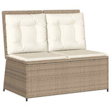 Garden Bench Beige Poly Rattan 3394471