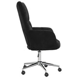 Relaxing Chair with Wheel Black 69 x 61.5 x 102 cm Velvet 42022458