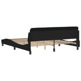 Bed Frame "Dover" Black 180x200 cm Super King Fabric 373335