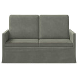 2 Seater Sofa Light Grey 130 x 81 x 82 cm Corduroy Fabric 42041067