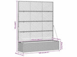 Garden Trellis Planter Black 105 x 30 x 170 cm Metal 366617