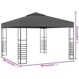 Garden Marquee 3x3 m Anthracite 48034