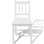 Seven Piece Dining Set Pinewood White 242959
