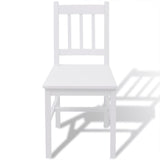 Seven Piece Dining Set Pinewood White 242959