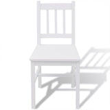 Seven Piece Dining Set Pinewood White 242959