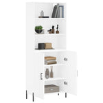 Highboard White 69.5x34x180 cm Engineered Wood 3189261