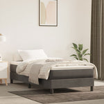 Box Spring Bed Frame Dark Grey 90x200 cm Velvet 3120749