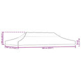 Party Tent Roof 3x6 m Blue 44987